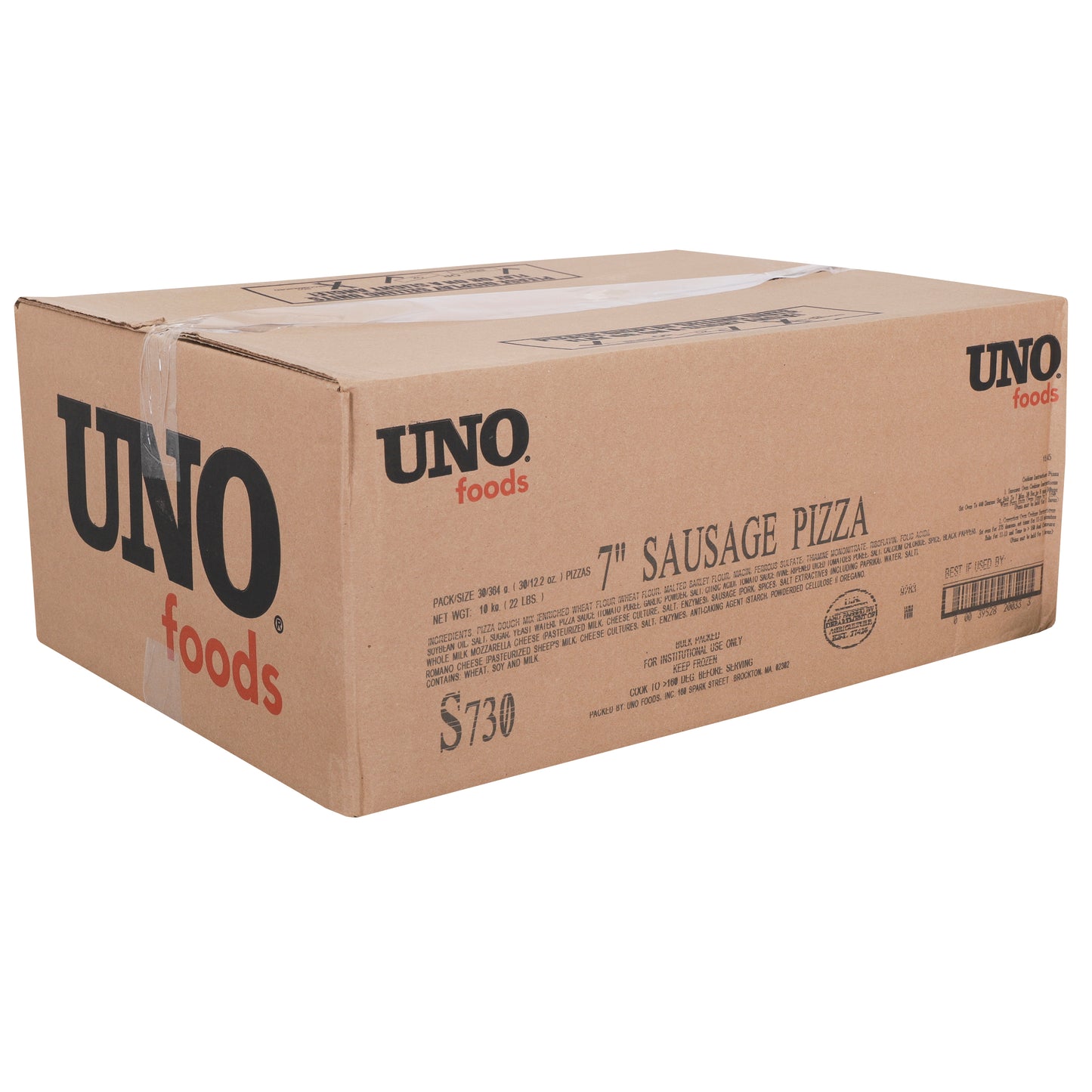 Uno Foods Inc 7" Deep Dish Sausage Pizza 30 Each - 1 Per Case.