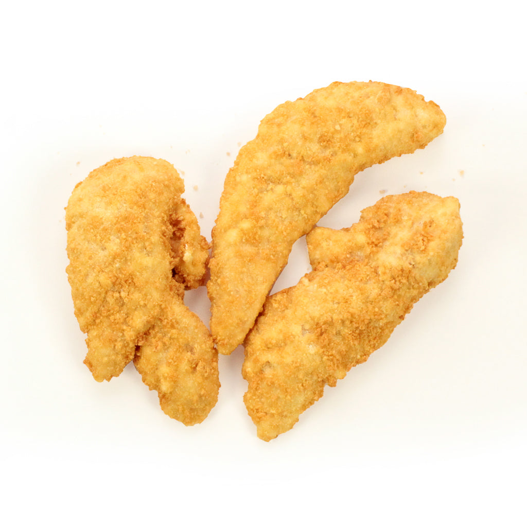 Wayne Farms Rtc No Antibiotics Ever Vegetarian Fed Gluten Free Halal Par Fried Breaded Chicken Tenderloin 5 Pound Each - 2 Per Case.