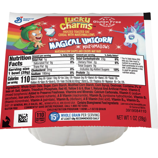 Lucky Charms™ Cereal Single Serve Bowlpak 1 Ounce Size - 96 Per Case.