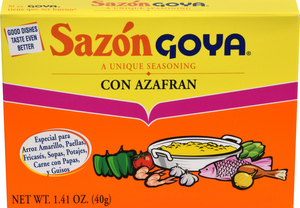 Goya Sazon Con Azafran 1.41 Ounce Size - 36 Per Case.