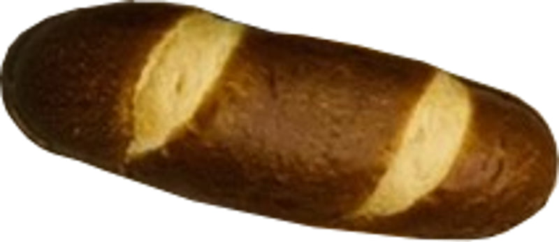 Cl Pretzel Sub Bun Slice Nb Packs 2 Ounce Size - 72 Per Case.