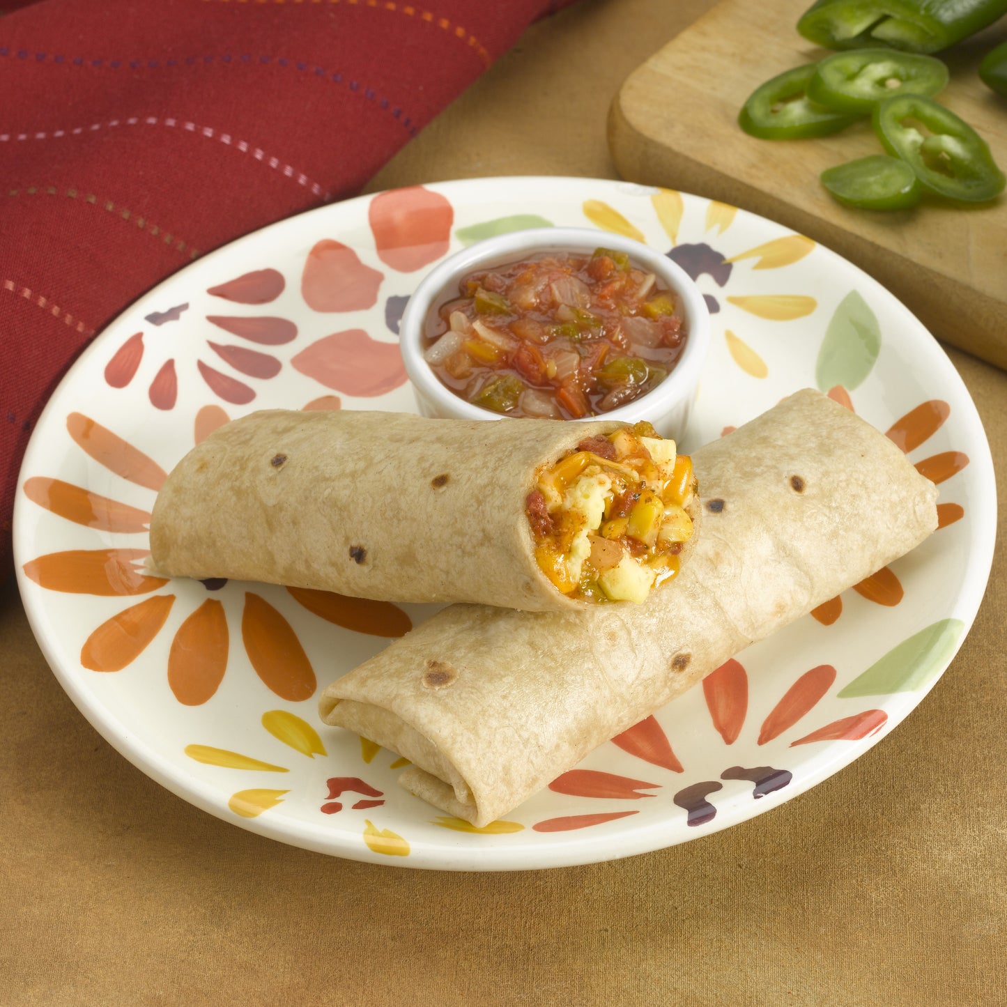 Los Cabos Egg And Cheese Breakfast Burrito 3.75 Ounce Size - 120 Per Case.