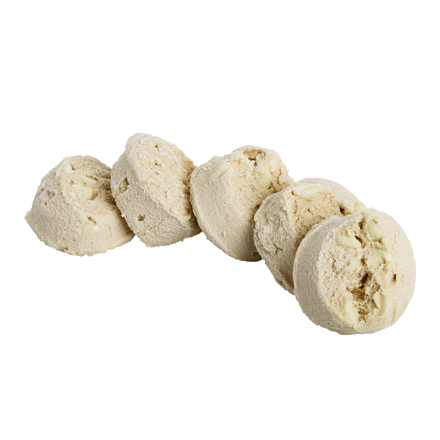 White Chocolate Macadamia Nut Frozen Cookie Dough 1.33 Ounce Size - 240 Per Case.