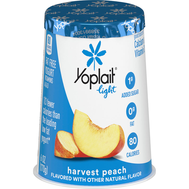 Yoplait® Light Yogurt Single Serve Cup Harvest Peach 6 Ounce Size - 12 Per Case.