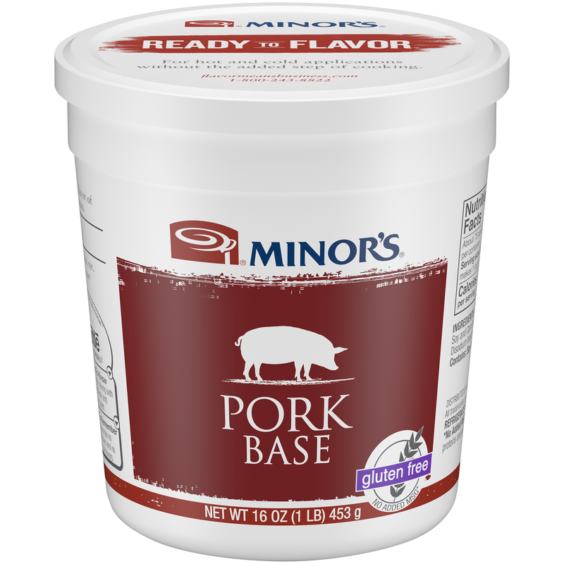 Minor's Pork Base (No Added Msg) Gluten Free 1 Pound Each - 6 Per Case.