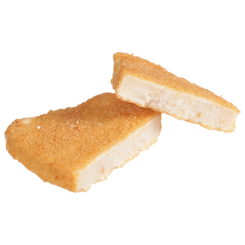 Value Fish Breaded Portions Oven Ready Croquette Formed 10 Pound Each - 1 Per Case.