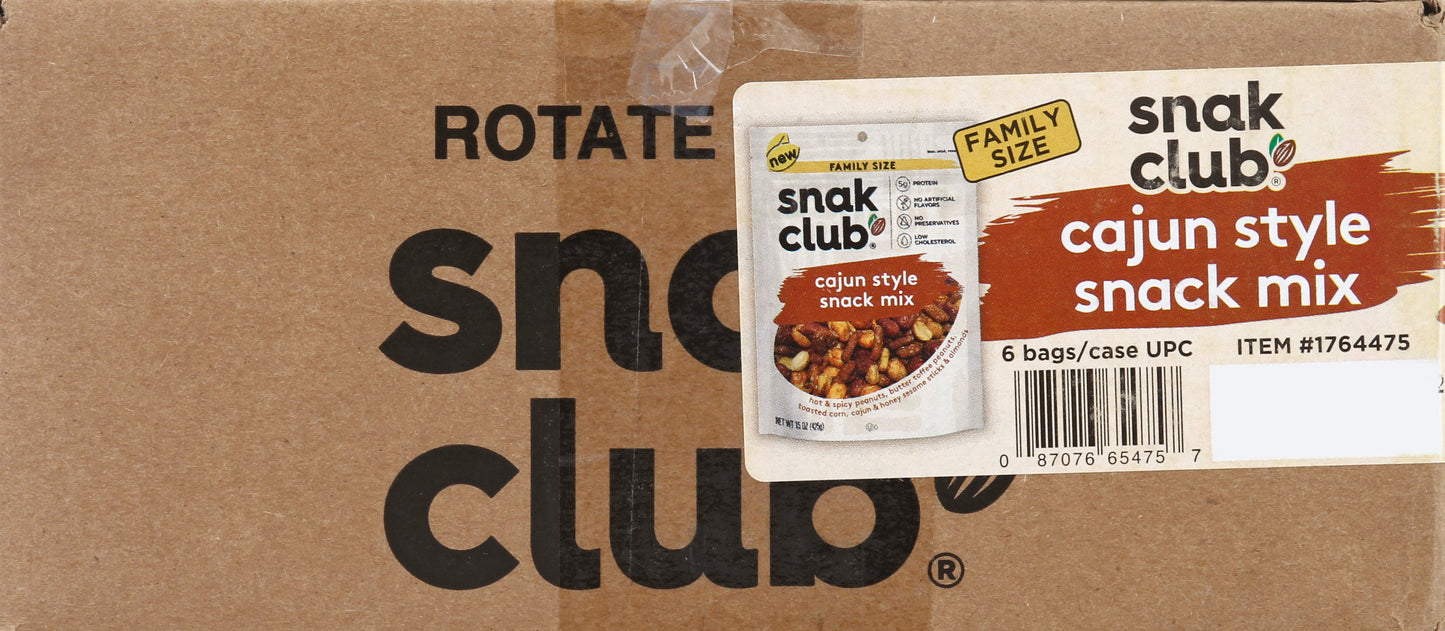 Snak Club Family Size Cajun Style Snack Mix 1 Each - 6 Per Case.