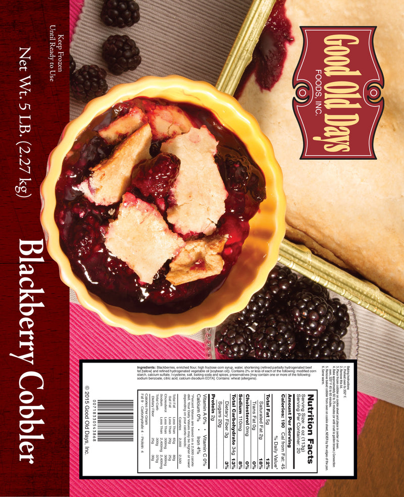 Blackberry Cobbler 5 Pound Each - 2 Per Case.