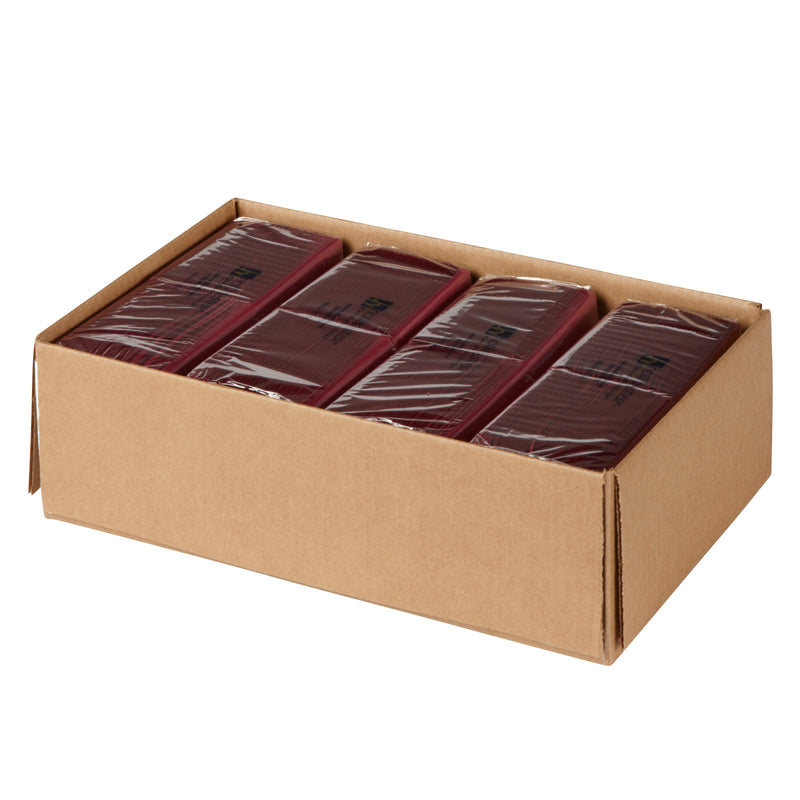 Napkin Beverage Burgundy Ply Fold 250 Each - 4 Per Case.