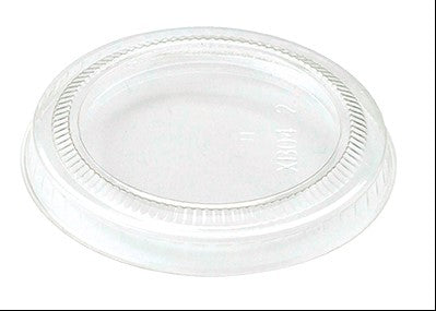 Souffle Cup Clear Flat Lid Ingeo Compostable 100 Each - 20 Per Case.