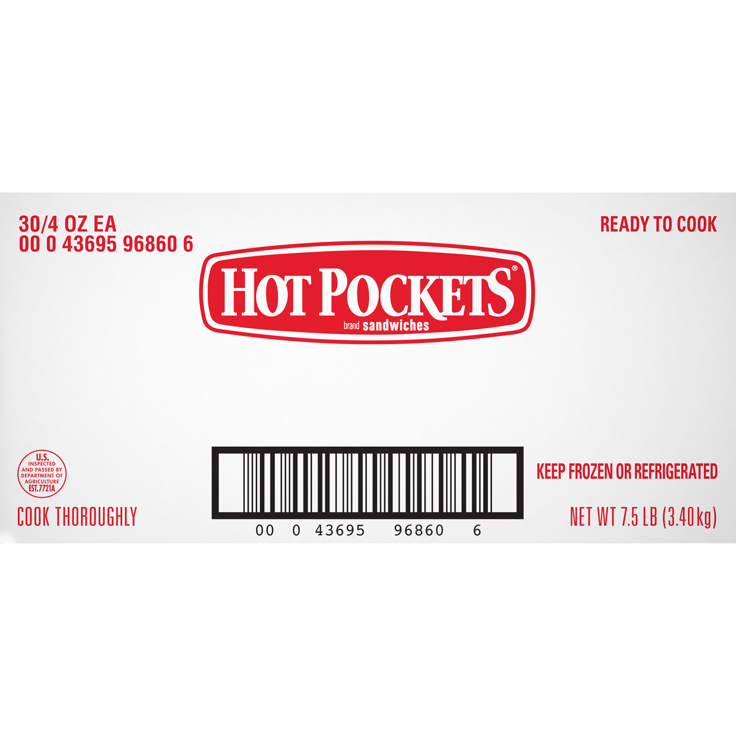 Hot Pockets Sausage Egg & Cheese 4 Ounce Size - 30 Per Case.