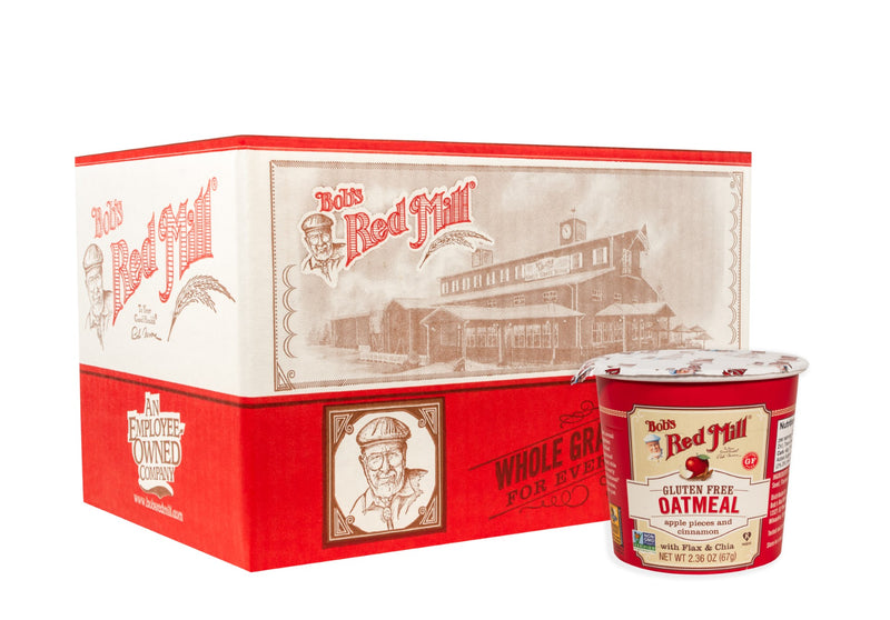 Bob's Red Mill Apple Cinnamon Oatmeal Cup 2.36 Ounce Size - 12 Per Case.