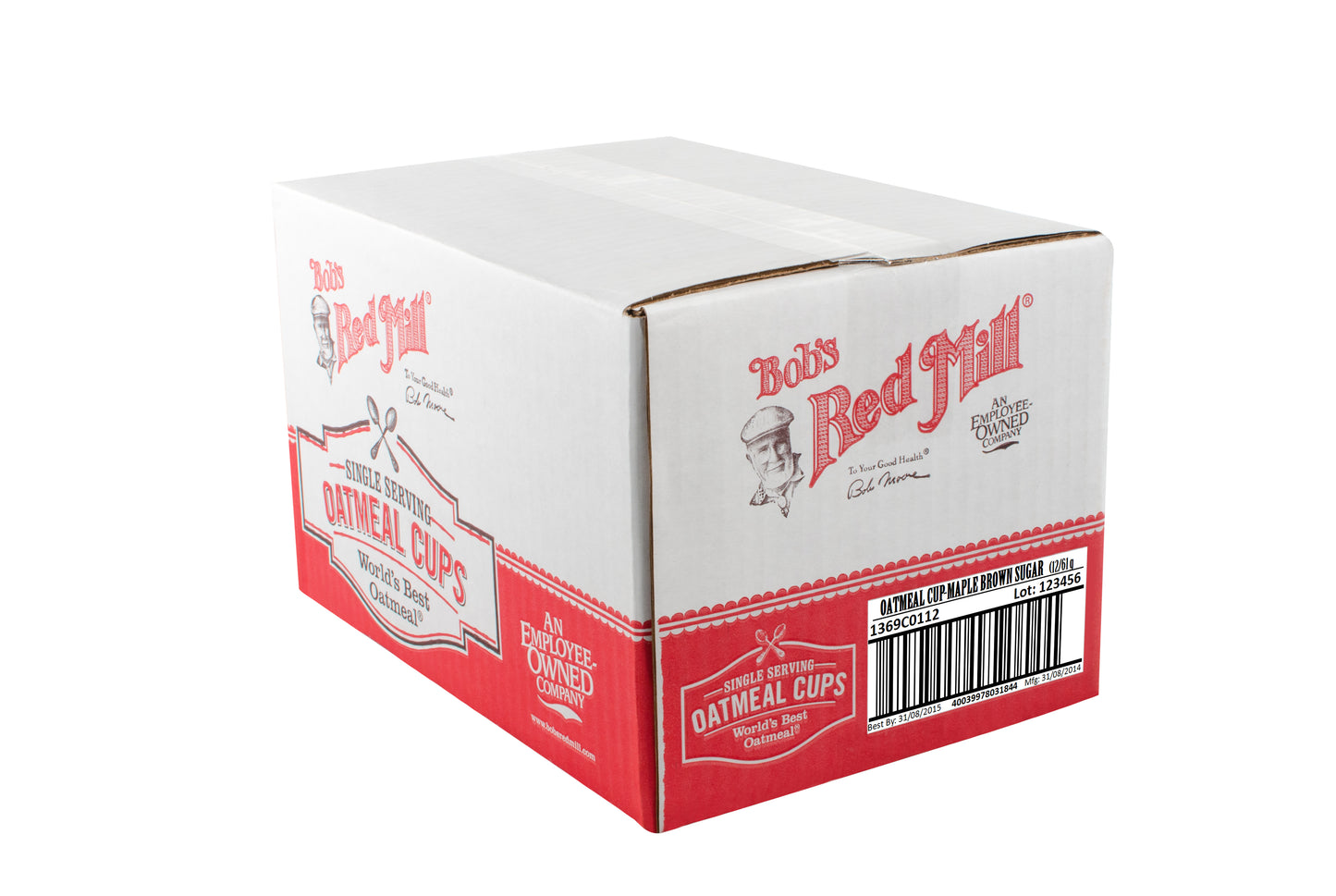 Bob's Red Mill Maple Brown Sugar Oatmeal Cup 2.15 Ounce Size - 12 Per Case.