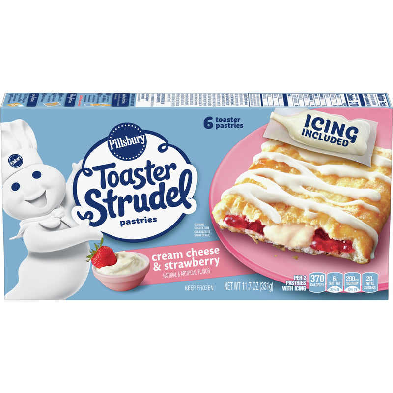 Pillsbury™ Frozen Toaster Strudel Pastriescream Cheese Strawberry11.7 Ounce Size - 12 Per Case.