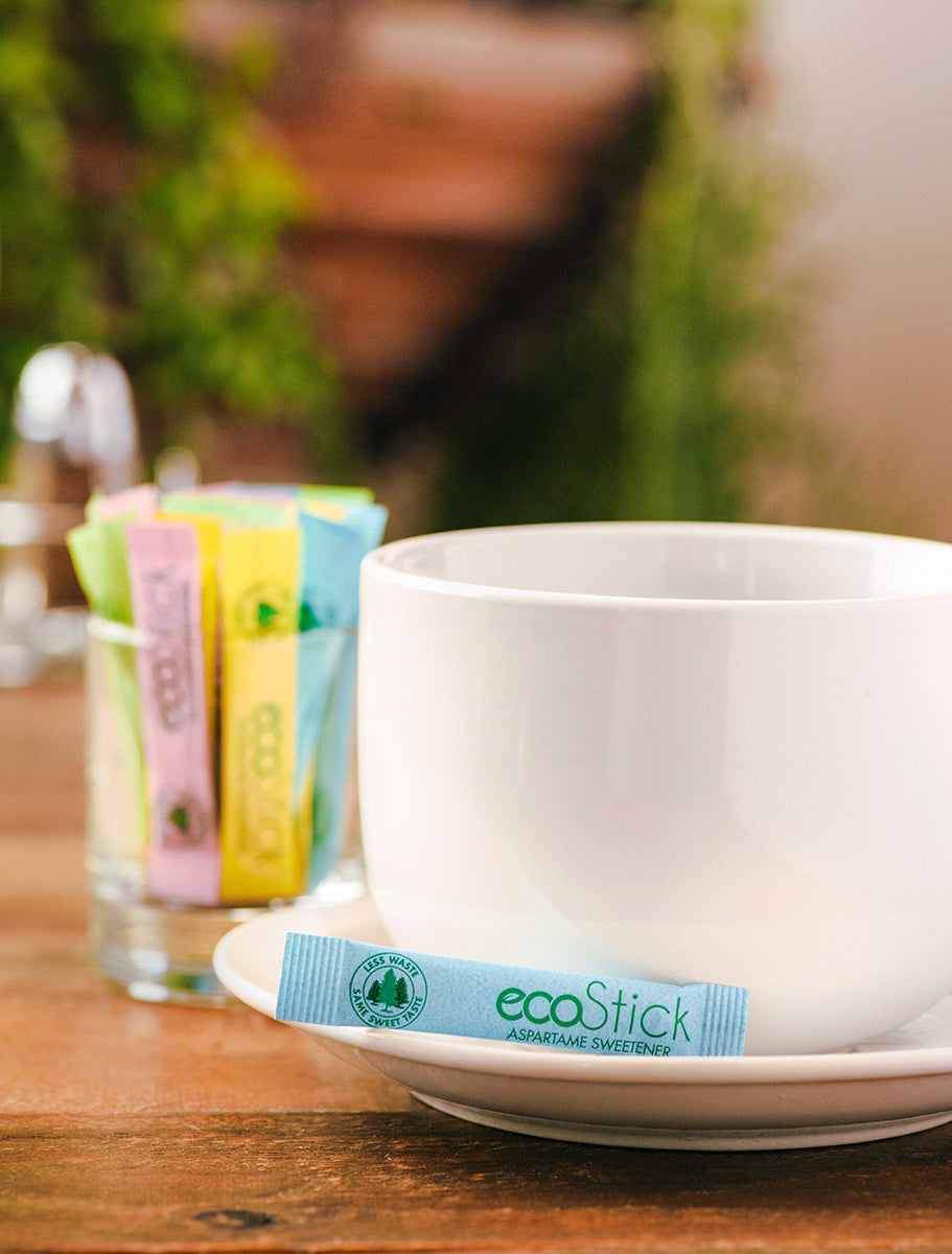 Ecostick Sugar Substitute Aspertame Blue Sticks 0.5 Grams Each - 2000 Per Case.