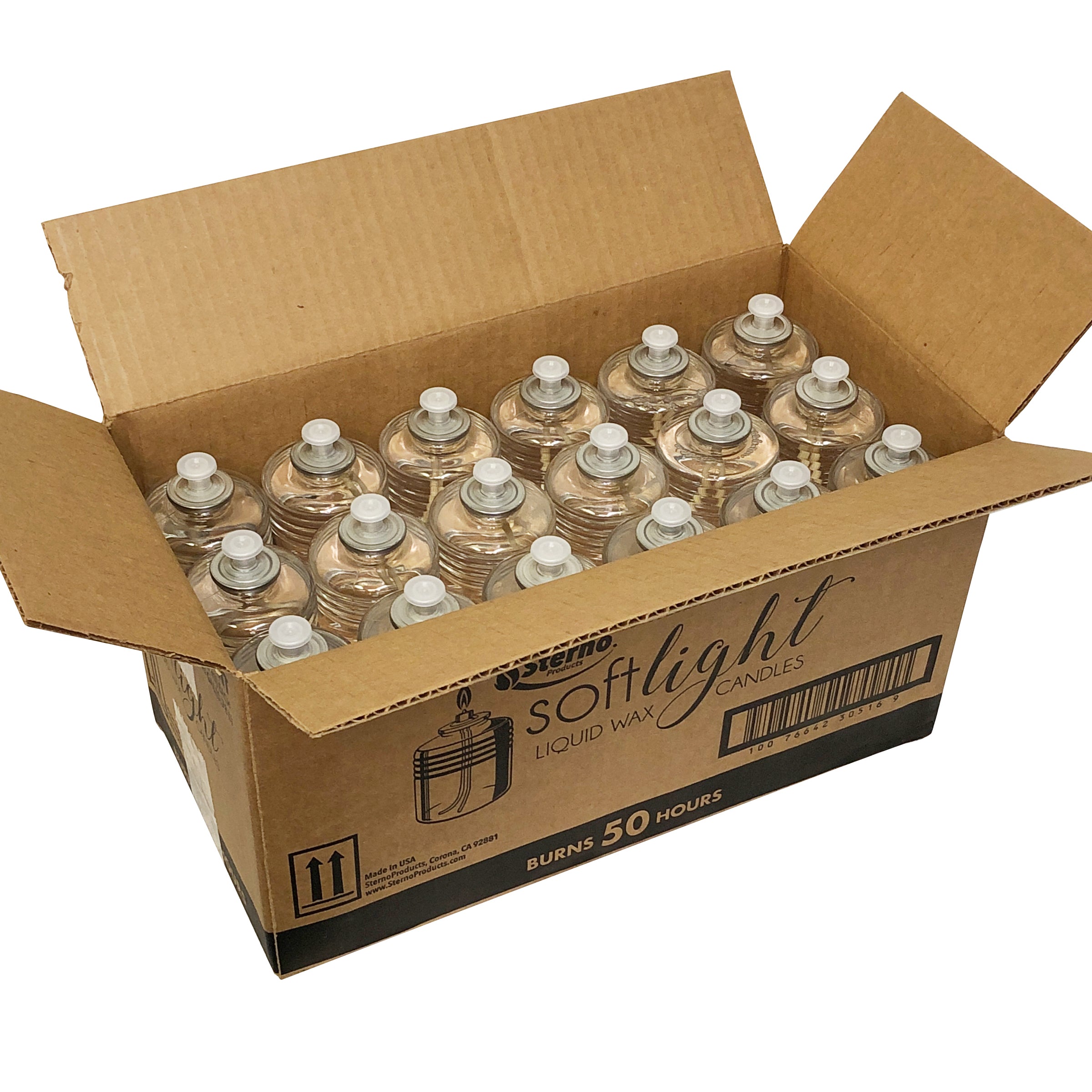 Hour Soft Light Liquid Wax Candles 36 Each - 1 Per Case.