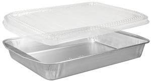 Rectangular Entree Silver With Low Dome Lid 1 Each - 25 Per Case.