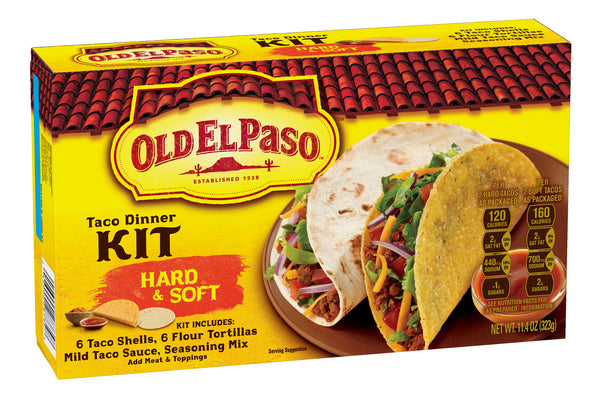 Old El Paso™ Taco Dinner Kit 11.4 Ounce Size - 12 Per Case.