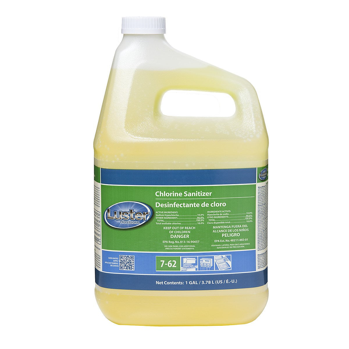 Luster Chlorine Sanitizer Concentrate Gal 1 Gallon - 2 Per Case.