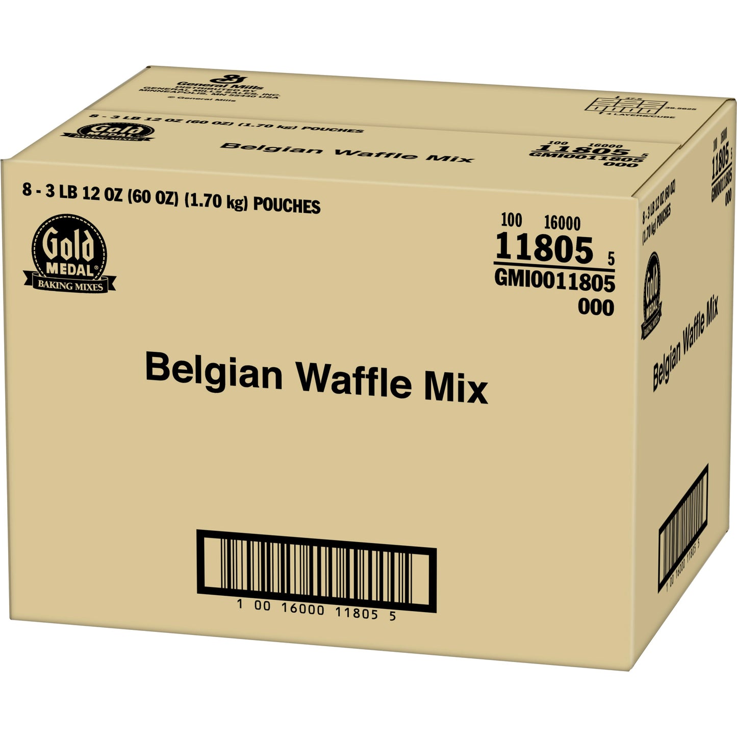 Gold Medal™ Waffle Mix Belgian Waffle 60 Ounce Size - 8 Per Case.