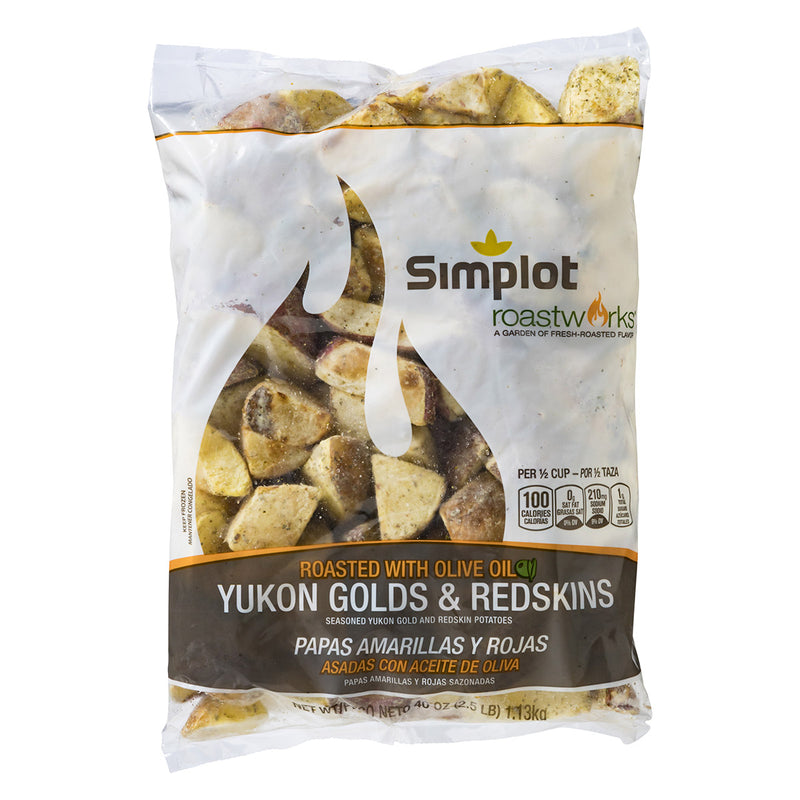 Simplot Roastworks Roasted Gold And Redskin Potatoes 2.5 Pound Each - 6 Per Case.