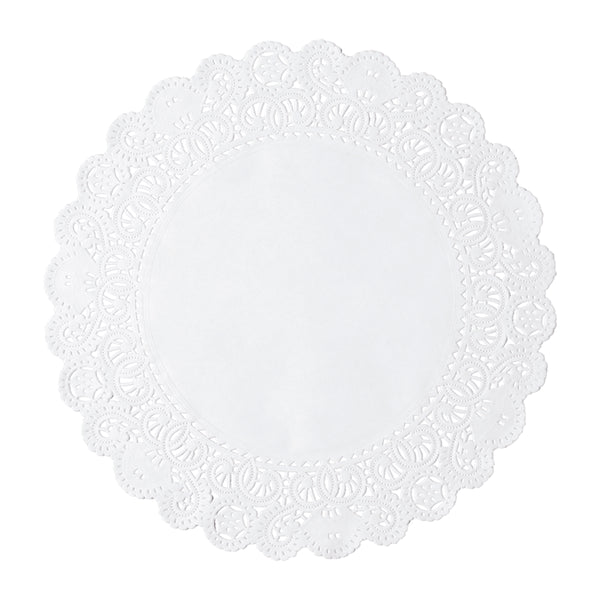 Doily Paper White Round French Lace 1000 Each - 1 Per Case.