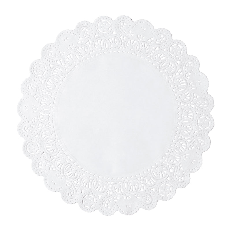 Doily Paper White Round French Lace 1000 Each - 1 Per Case.