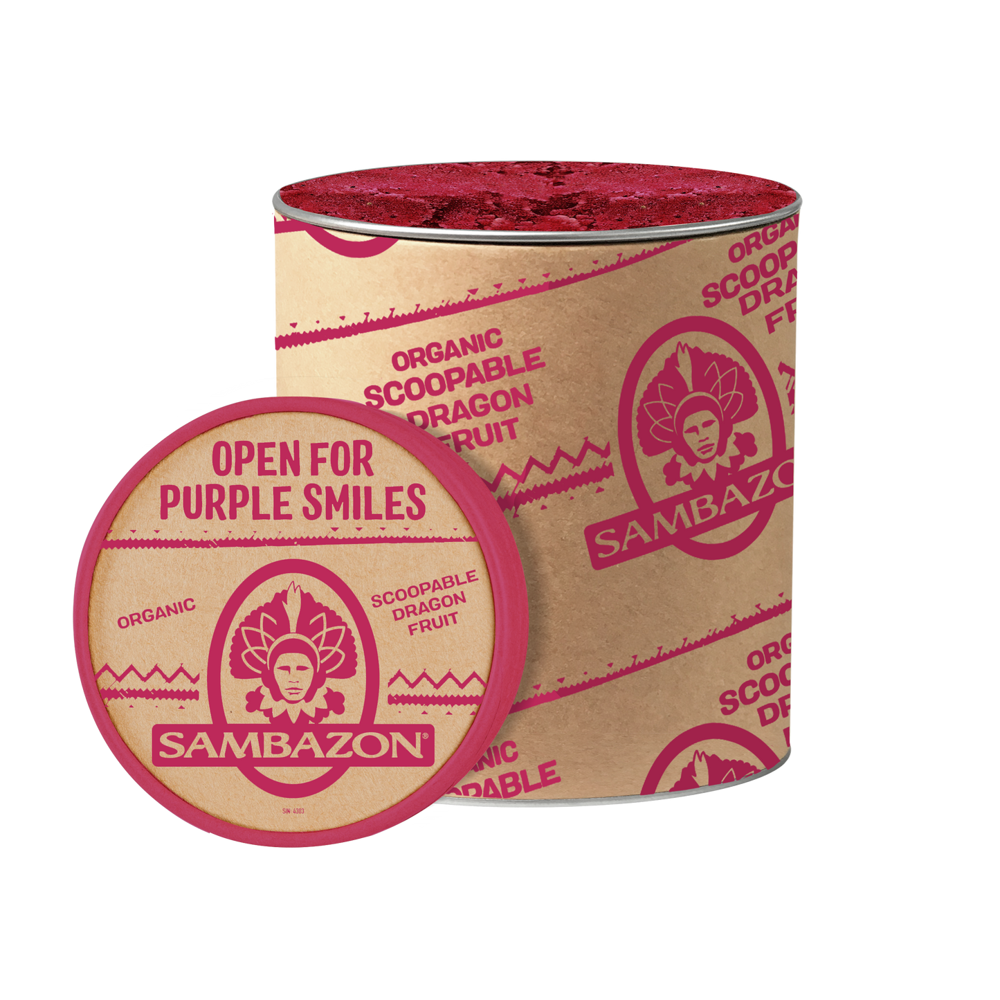 Sambazon Scoopable Dragonfruit Tub 1 Each - 1 Per Case.