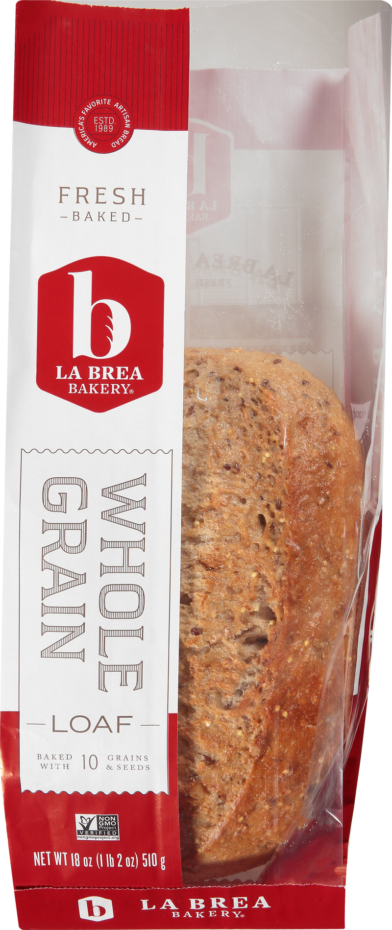 Whole Grain Unsliced Loaf 20 Ounce Size - 12 Per Case.