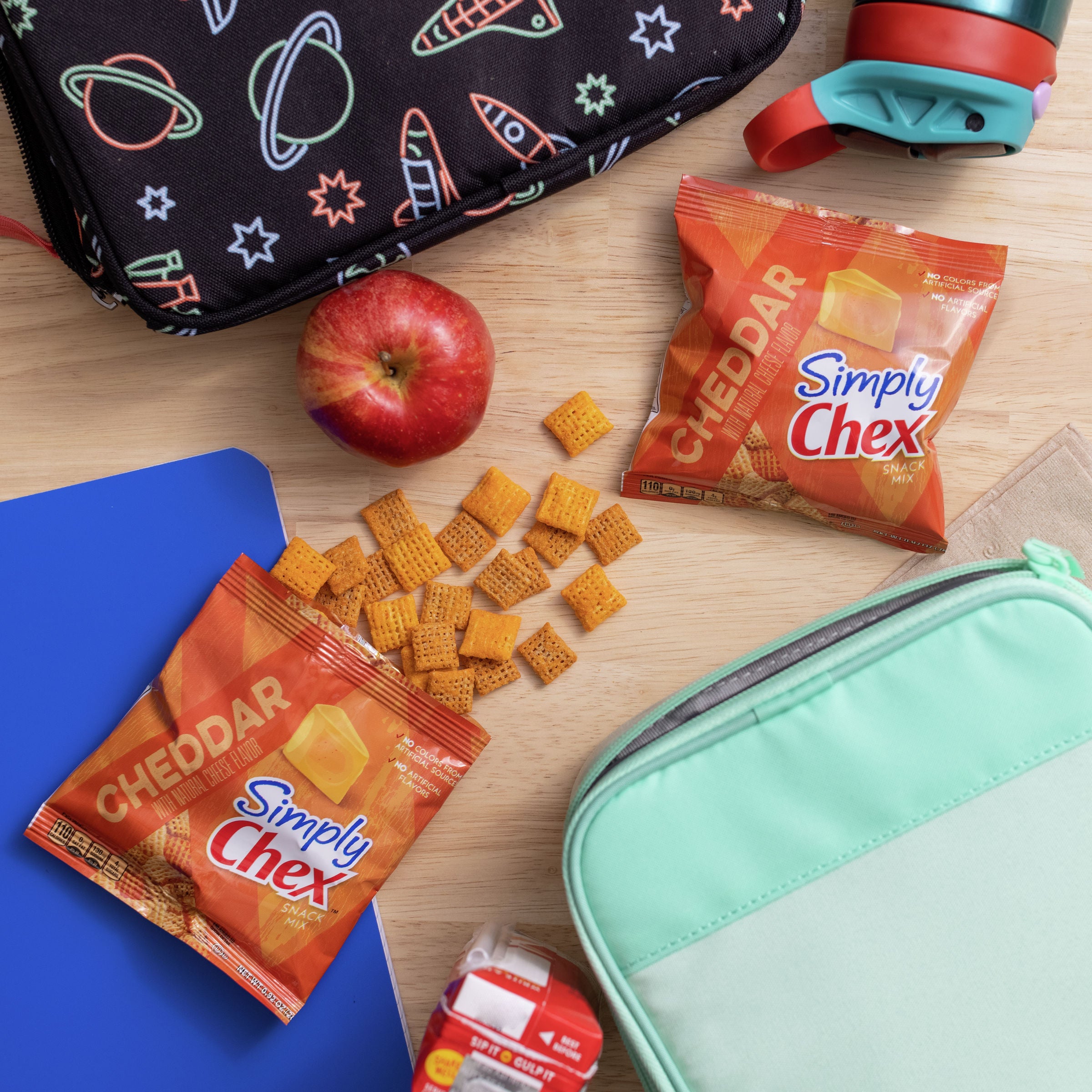Chex Mix™ Simply Chex™ Snack Mix Single Serve Cheddar 0.92 Ounce Size - 60 Per Case.