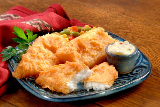 High Liner Yuengling Beer Battered Deep Fry/Oven Ready 2 Ounce Fillet Haddock 5 Pound Each - 2 Per Case.