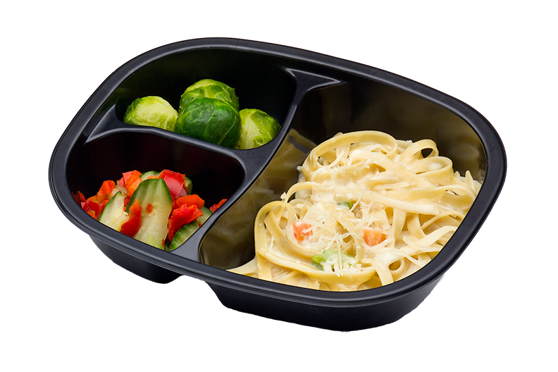 Linguine Alfredo W Vegetable Blend & Parmesan Cheese Brussels Sprouts Zucchini 12 Ounce Size - 20 Per Case.