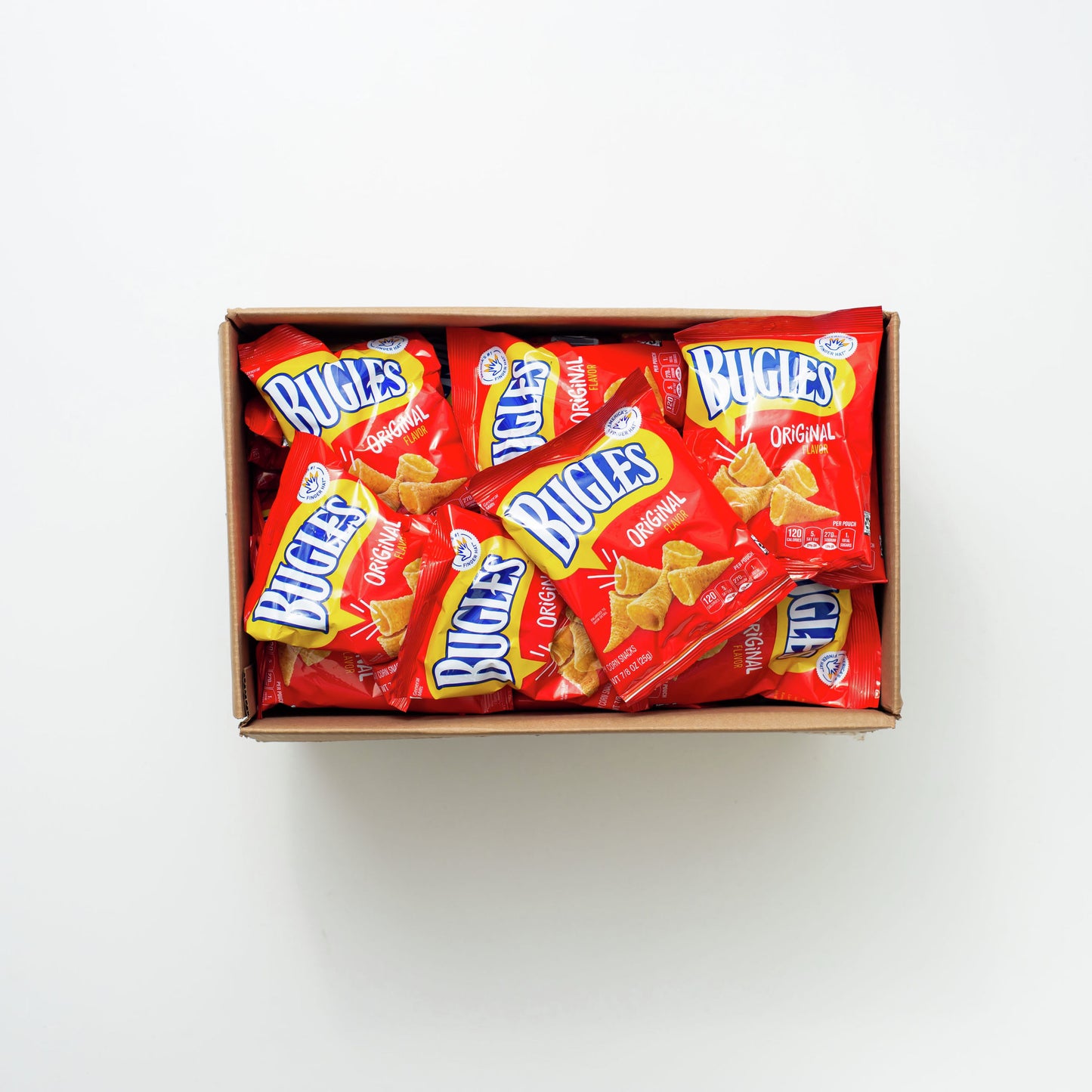 Snack Bugles Original 0.88 Ounce Size - 60 Per Case.