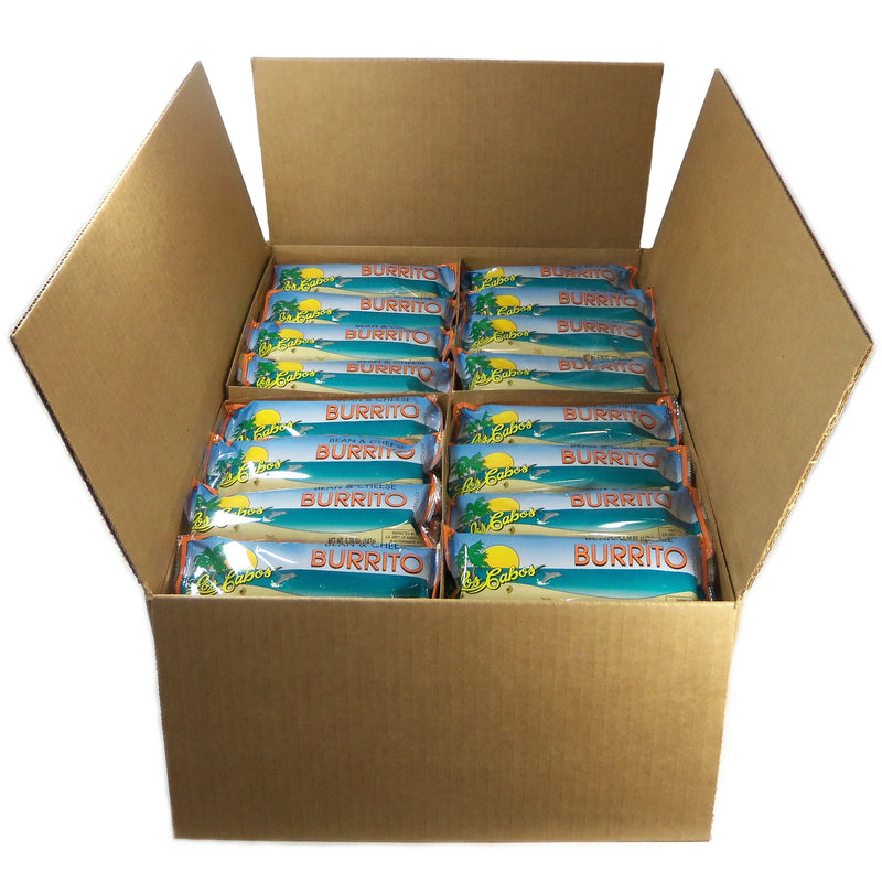 Los Cabos Bean & Cheese Burrito Individually wrapped Child Nutrition 5.2 Ounce Size - 96 Per Case.