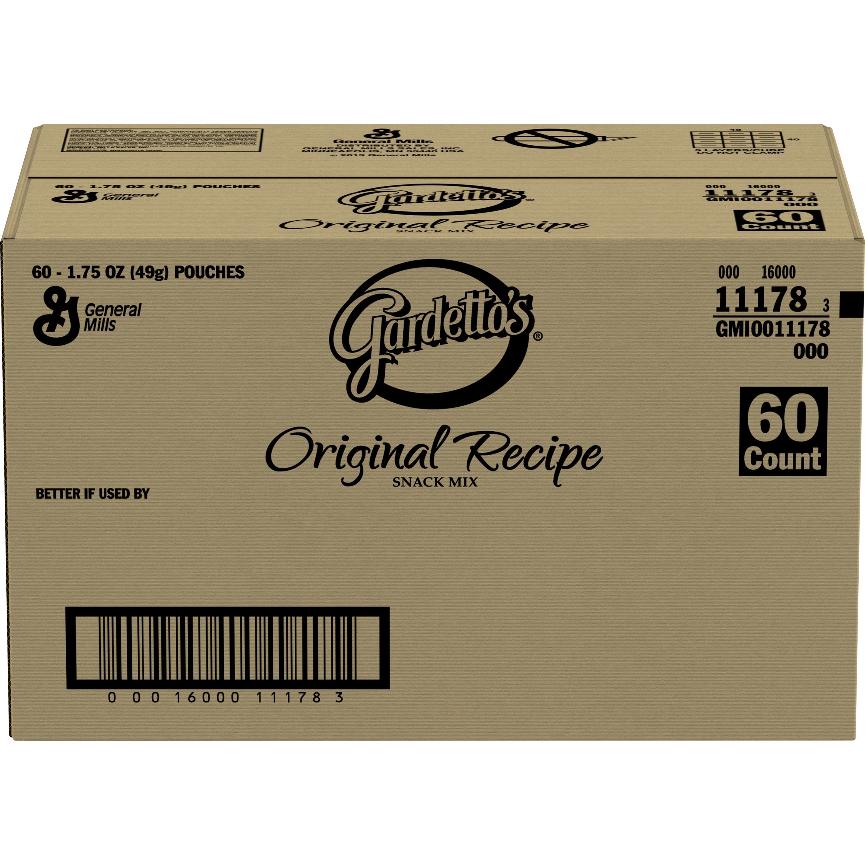 Gardetto's™ Snack Mix Single Serve Original Recipe 1.75 Ounce Size - 60 Per Case.