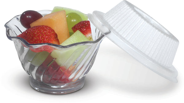 Classic Clear Dome Lid Fits Dxswc Tulip Cup Clear 4.09 In - 1000 Per Case.