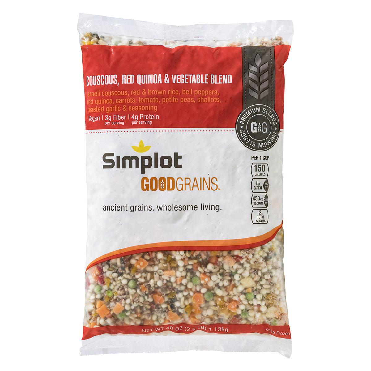 Simplot Good Grains Couscous Red Quinoa Andvegetable Blend 2.5 Pound Each - 6 Per Case.