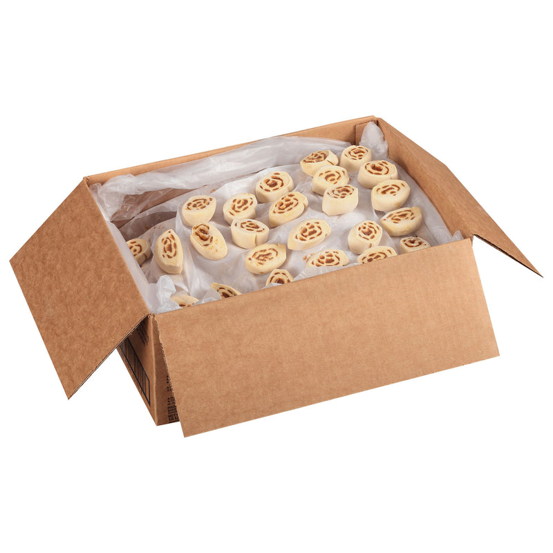 Dough Traditional Petite Cinnamon Roll Sweet 1.25 Ounce Size - 240 Per Case.