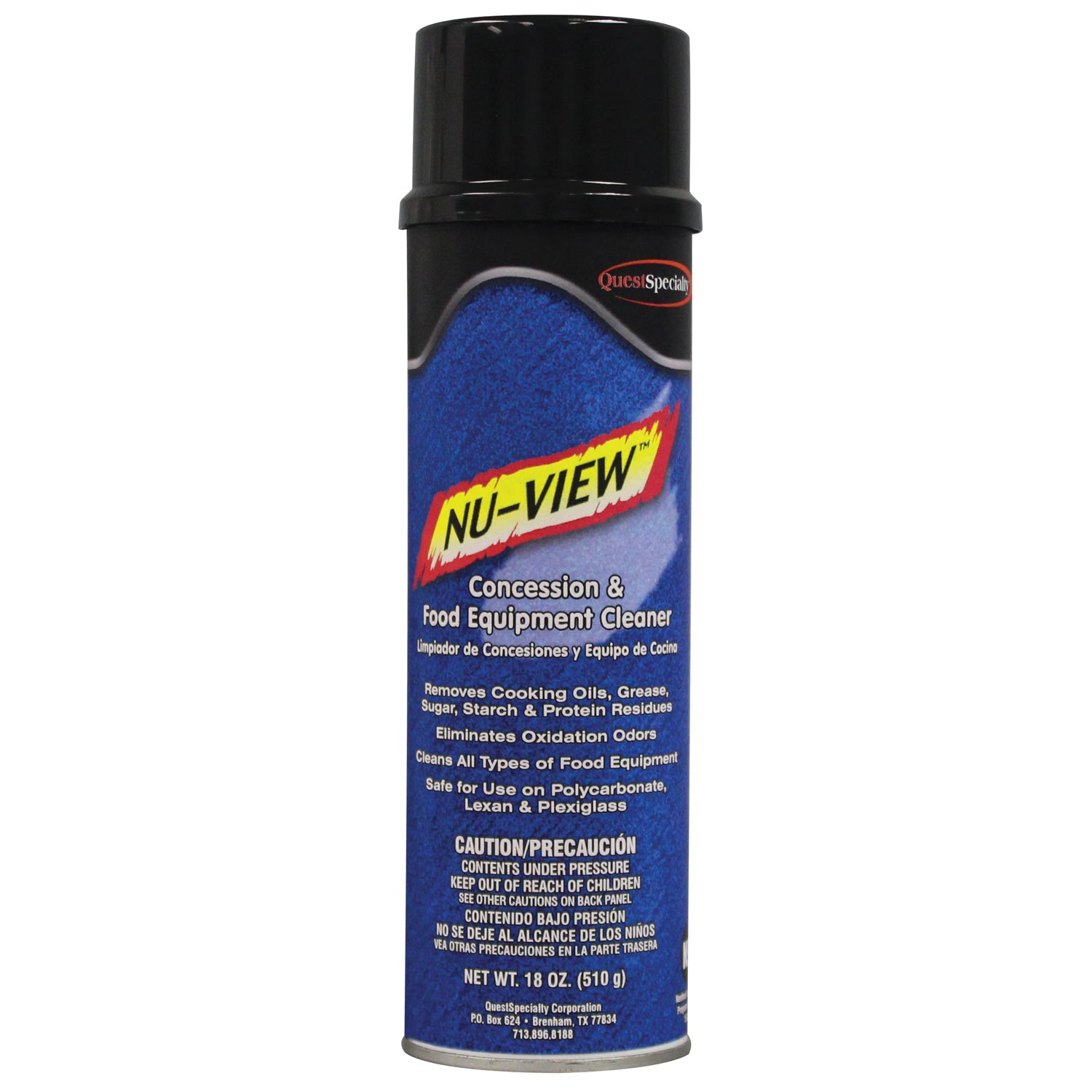 Nu View Concession & Food Equip Cleaner Net Weight 20 Ounce Size - 6 Per Case.