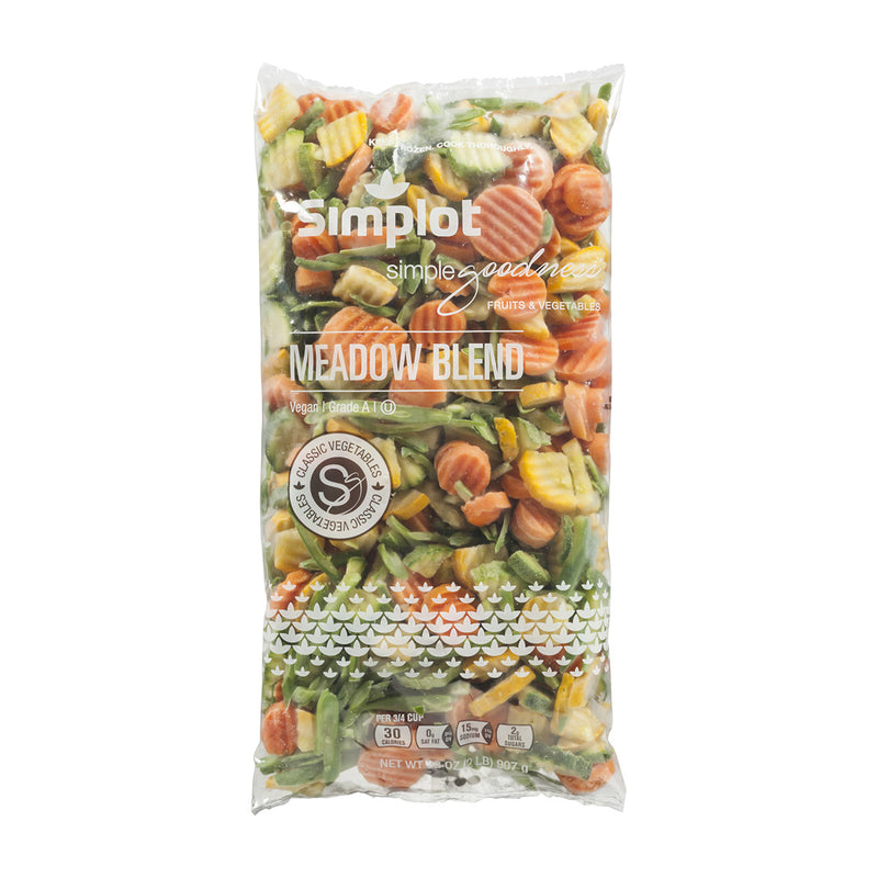 Simplot Simple Goodness Classic Vegetables Meadow Vegetable Blend 2 Pound Each - 12 Per Case.