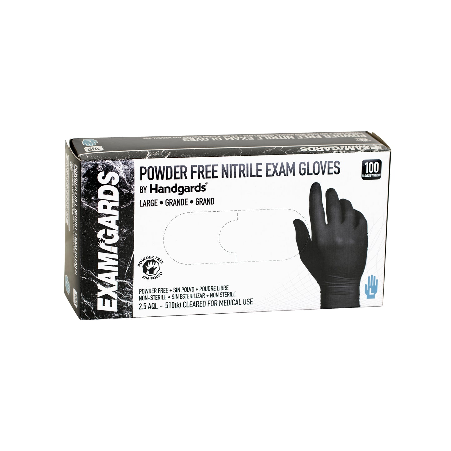 Glove Black Nitrile Exam Grade Lrg 100 Each - 10 Per Case.