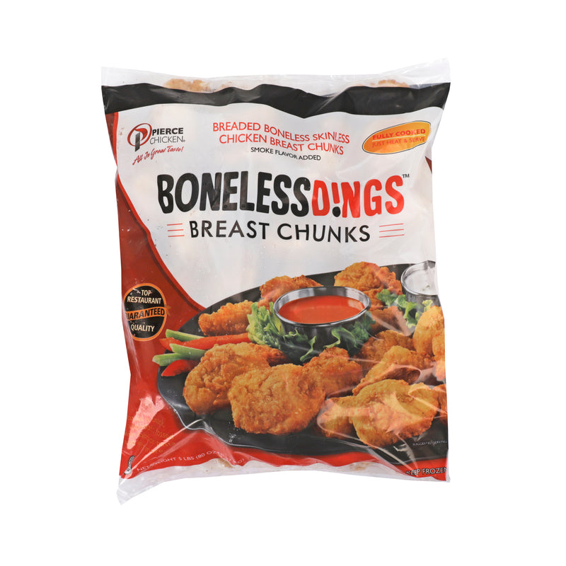 Pierce Chicken Boneless Chicken Wings Marinated 5 Pound Each - 2 Per Case.