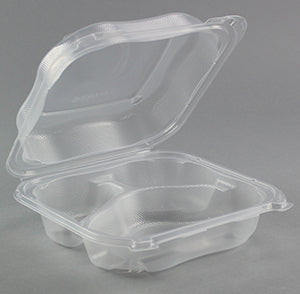 Hinged Container Compartment Clear Large 75 Each - 2 Per Case.