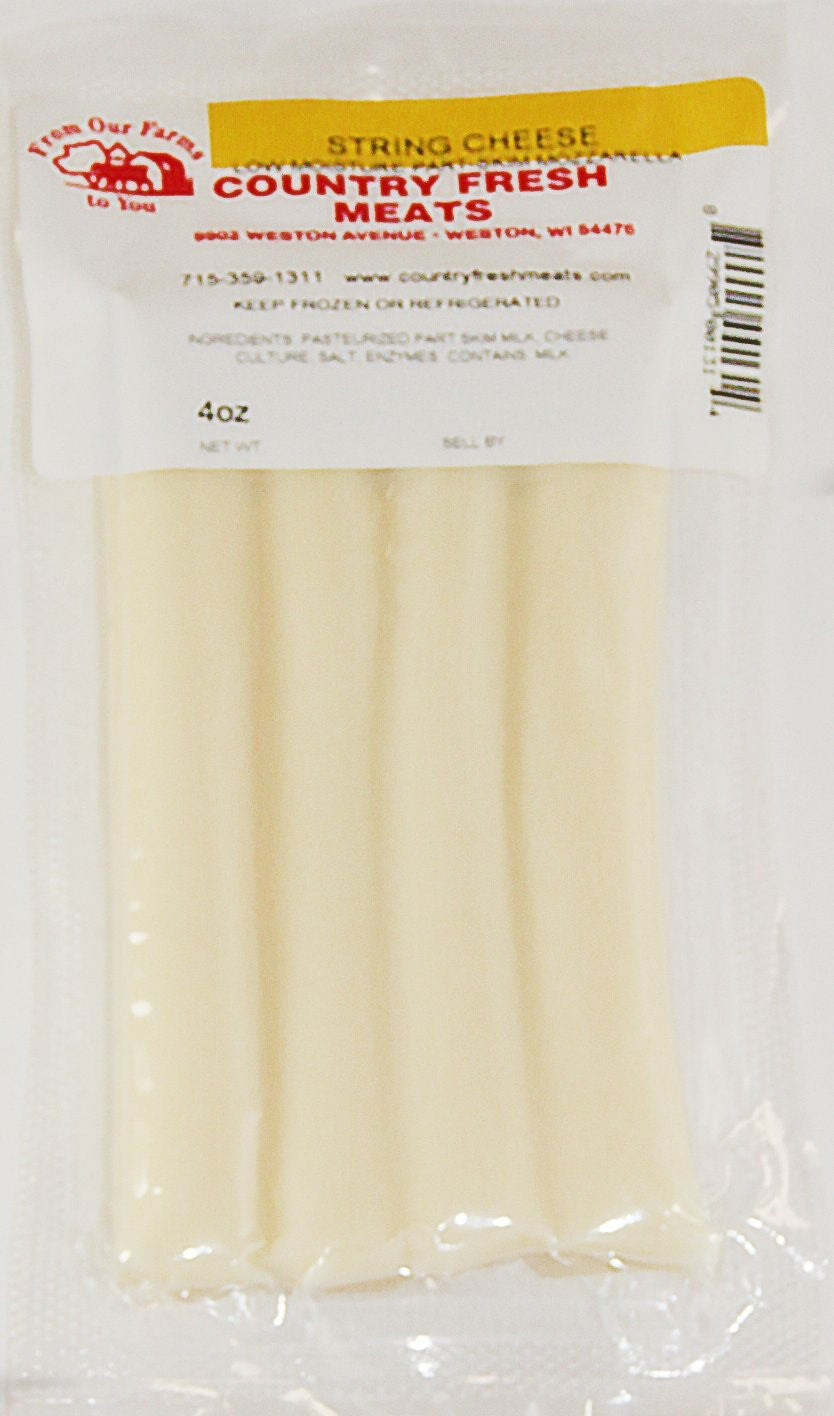 Country Fresh Meats String Cheese 4 Ounce Size - 102 Per Case.