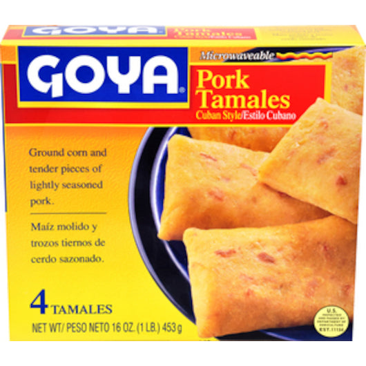 Goya Pork Tamales Cuban Style- 16 Ounce Size - 12 Per Case.