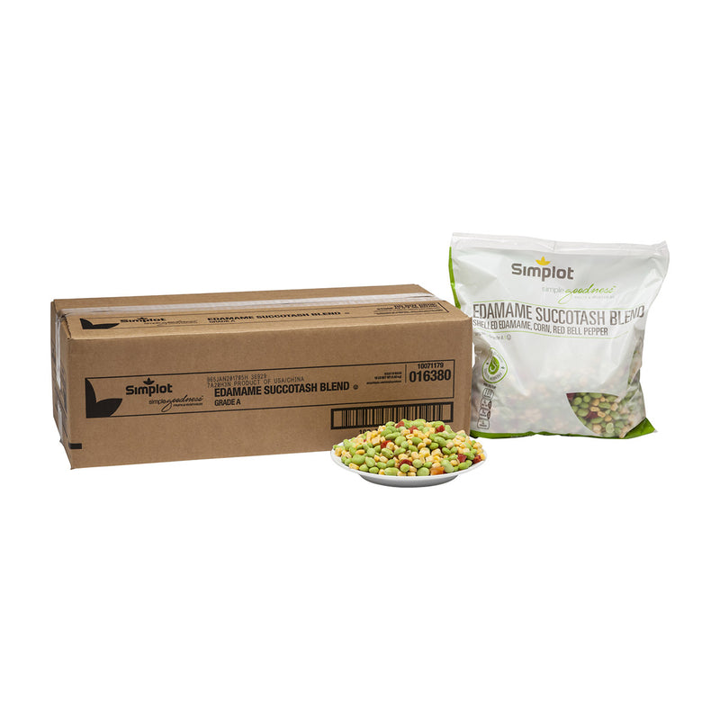 Simplot Simple Goodness Premium Vegetables Edamame Succotash 2.5 Pound Each - 6 Per Case.