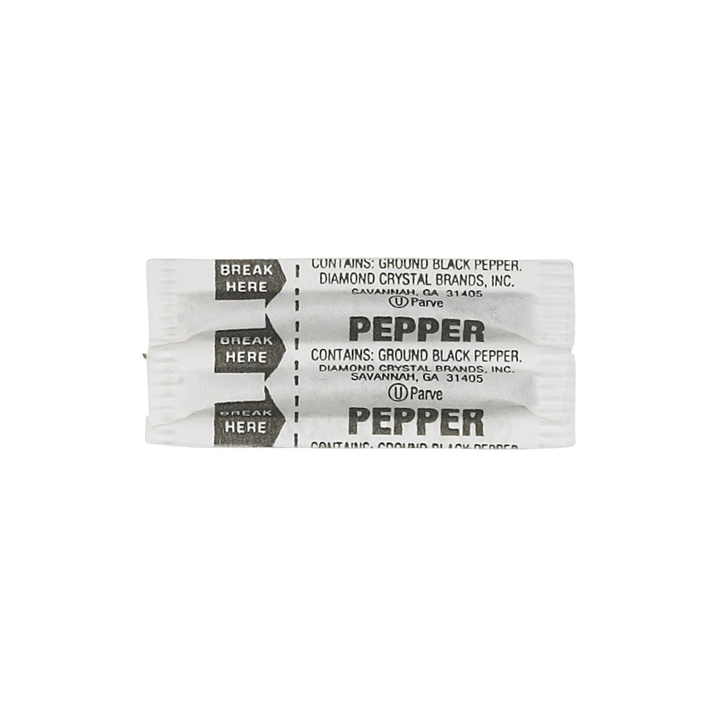 Packet Brand Fluted Pepper Packets Gram 0.11 Grams Each - 3000 Per Case.