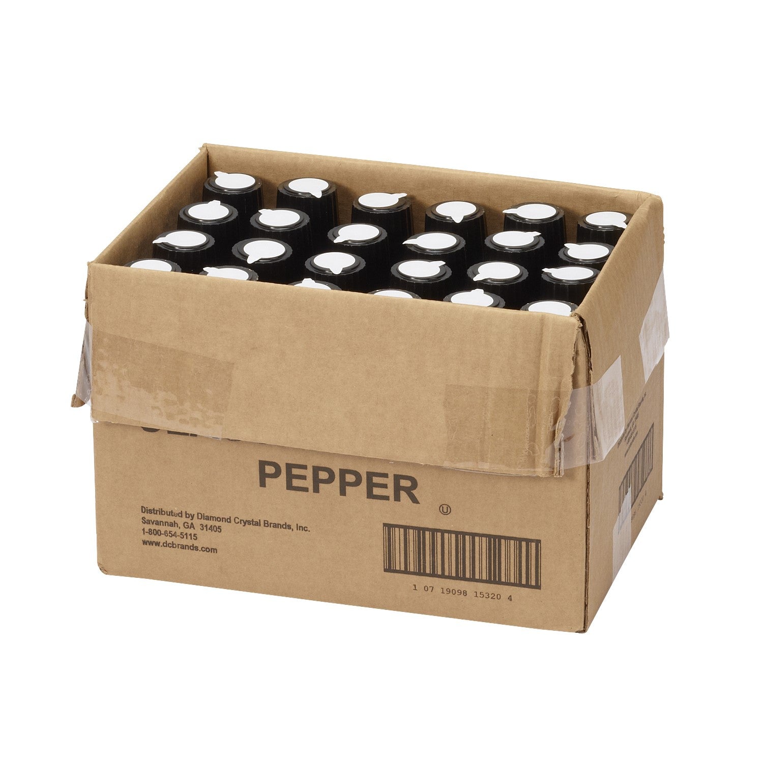 Diamond Crystal Pepper Shaker Black 1.5 Ounce Size - 48 Per Case.