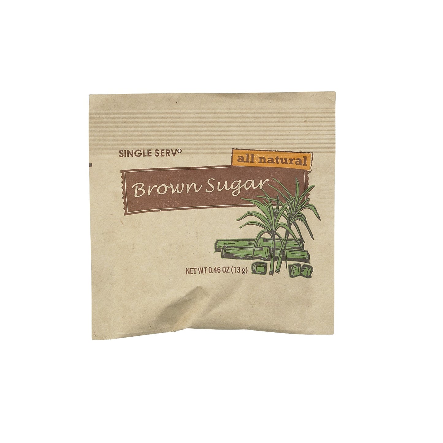 Single Serv Brown Sugar Packet 13 Grams Each - 96 Per Case.