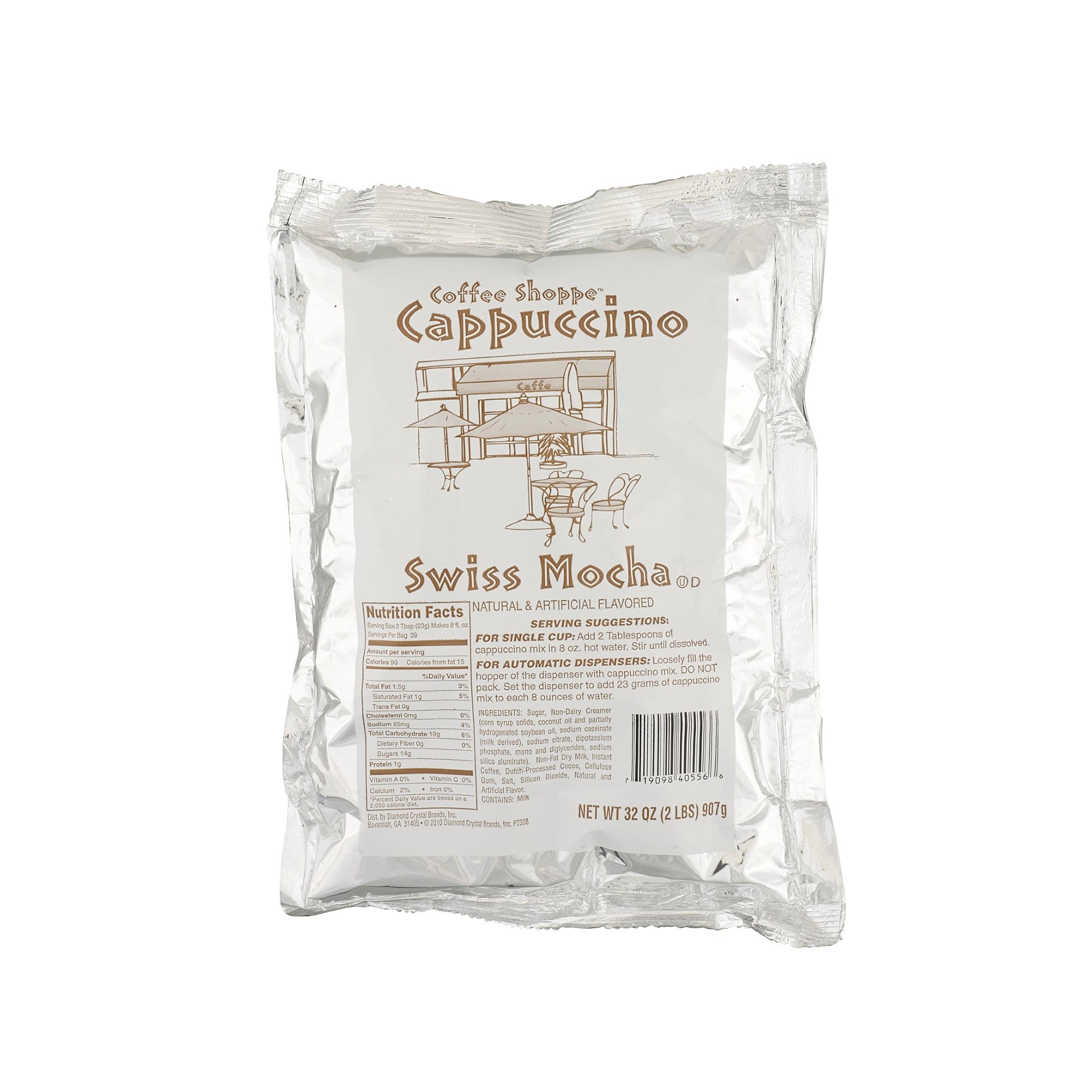 Coffee Shoppe Cappuccino Swiss Mocha 2 Pound Each - 6 Per Case.